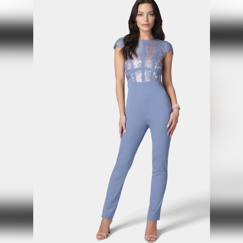 Bebe cage lace catsuit jumpsuit size xsmall xs